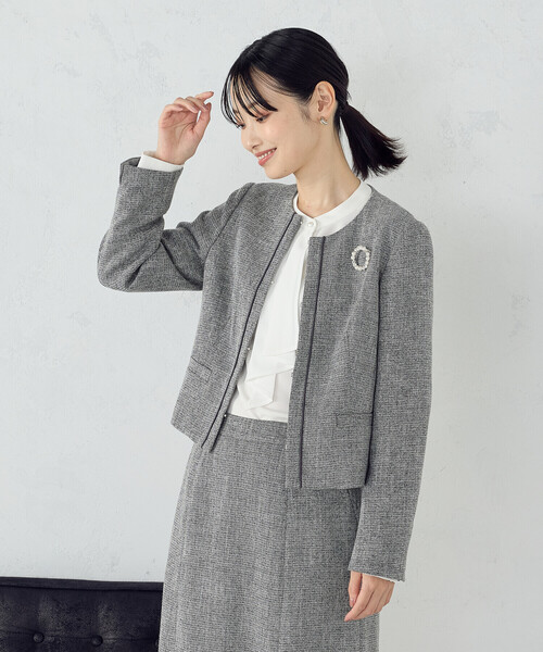 セール】【宮城舞さん着用】【セットアップ対応】ラメツイード