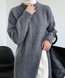 ロング丈スリットニット