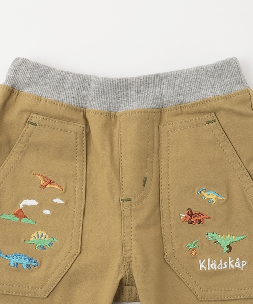 kladskap（クレードスコープ）の「恐竜裾折り返しロング丈ストレートパンツ（その他パンツ・キッズ・ベージュ/カーキ・100cm/110cm/120cm/90cm/130cm）」の4枚目の写真
