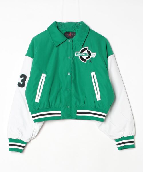 JORDAN BRAND(ジョーダンブランド)の「NIKE WMNS AS W J BRK VARSITY JKT FILL HV0404(その他アウター・レディース・グリーン/ブラック・S)」の15枚目の写真