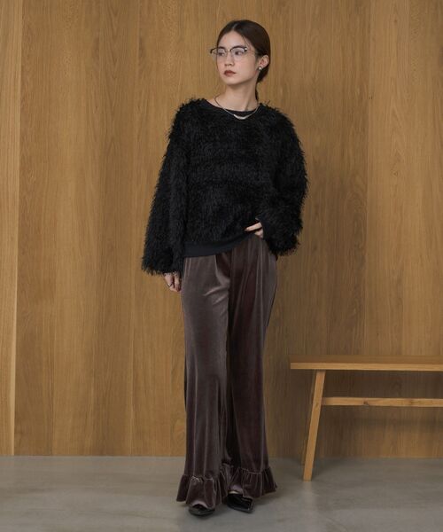 kivi（キヴィ）の「裾フレアベロアパンツ（その他パンツ・レディース・イエロー系/ブラウン/ブラック・FREE）」の19枚目の写真