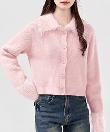 【新品タグ付き✨️】ロージーモンスター ペプラム カーディガン ピンク Liala×PG - 新品タグ付【Lajour】ラジエム ペプラム トップス