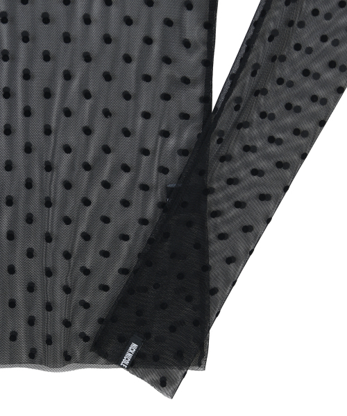 NICK&NICOLE(ニックアンドニコール)の「NICOLE LABEL SEE-THROUGH DOTS TOPS_BLACK(Tシャツ/カットソー・レディース・その他・MEDIUM/LARGE)」の2枚目の写真