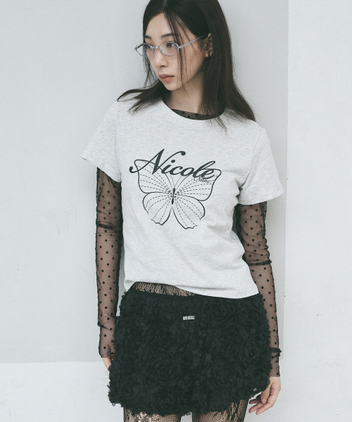 NICK&NICOLE(ニックアンドニコール)の「NICOLE LABEL SEE-THROUGH DOTS TOPS_BLACK(Tシャツ/カットソー・レディース・その他・MEDIUM/LARGE)」の5枚目の写真