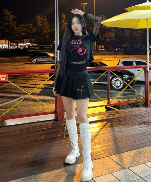 NICK&NICOLE(ニックアンドニコール)の「NICOLE LABEL SEE-THROUGH DOTS TOPS_BLACK(Tシャツ/カットソー・レディース・その他・MEDIUM/LARGE)」の8枚目の写真