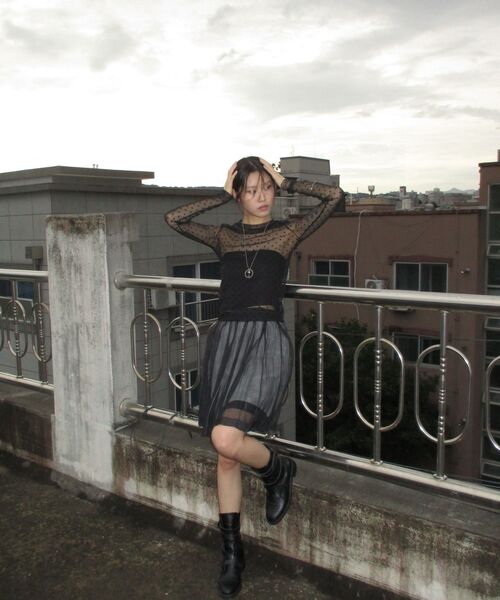 NICK&NICOLE(ニックアンドニコール)の「NICOLE LABEL SEE-THROUGH DOTS TOPS_BLACK(Tシャツ/カットソー・レディース・その他・MEDIUM/LARGE)」の10枚目の写真
