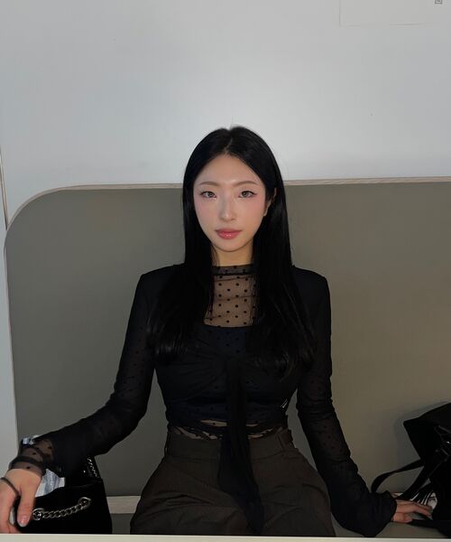 NICK&NICOLE(ニックアンドニコール)の「NICOLE LABEL SEE-THROUGH DOTS TOPS_BLACK(Tシャツ/カットソー・レディース・その他・MEDIUM/LARGE)」の11枚目の写真