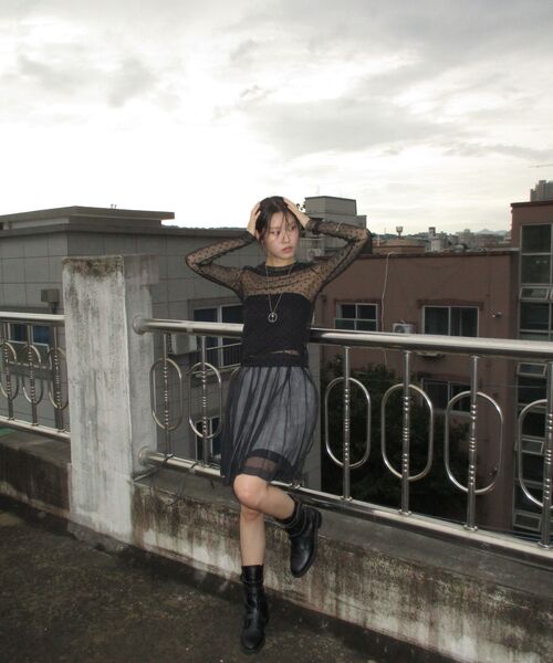 NICK&NICOLE(ニックアンドニコール)の「NICOLE LABEL SEE-THROUGH DOTS TOPS_BLACK(Tシャツ/カットソー・レディース・その他・MEDIUM/LARGE)」の12枚目の写真