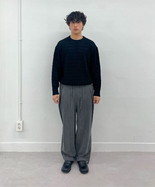 Millo Archive（ミロ アーカイブ）の「スクエアアングルラウンドニット[ブラック]（ニット/セーター・メンズ・その他・MEDIUM/LARGE/X-LARGE）」の6枚目の写真