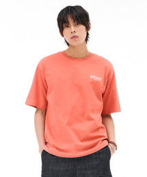 ユニセックスバックプリント半袖Tシャツ-ピンク