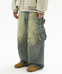 TRILLION（トリリオン）の「Double Layer Carpenter Cargo Denim Pants [Vintage Blue]（デニムパンツ）」