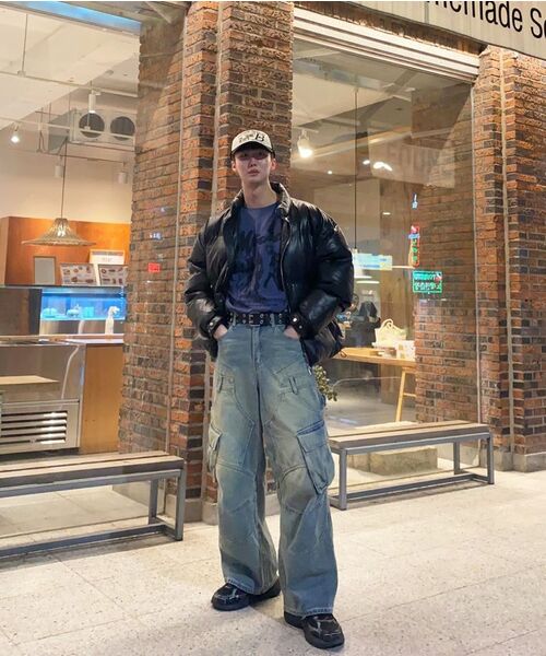 TRILLION（トリリオン）の「ダブルレイヤーカーペンターカーゴデニムパンツ[ヴィンテージブルー]（デニムパンツ・レディース・その他・SMALL/MEDIUM/LARGE/X-LARGE）」の19枚目の写真