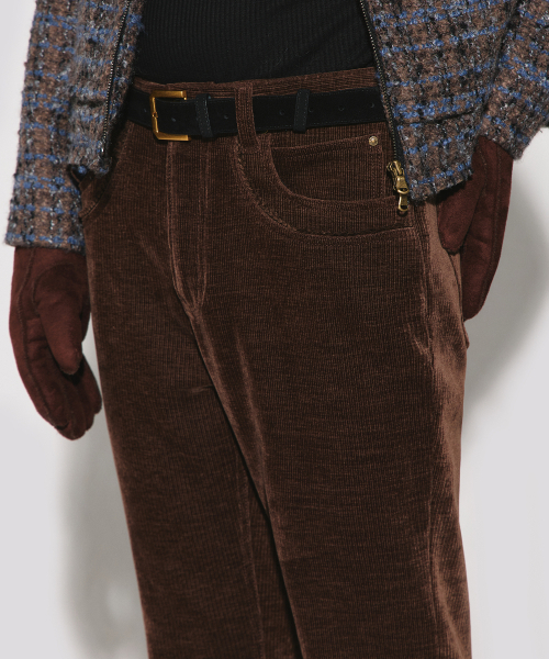 WESLEYHYUSTON(ウェズリーユーストン)の「Vesper tape detail boots cut pants brown(その他パンツ・メンズ・その他・SMALL/MEDIUM/LARGE)」の2枚目の写真