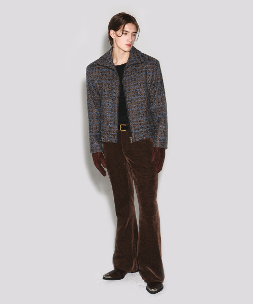 WESLEYHYUSTON(ウェズリーユーストン)の「Vesper tape detail boots cut pants brown(その他パンツ・メンズ・その他・SMALL/MEDIUM/LARGE)」の4枚目の写真