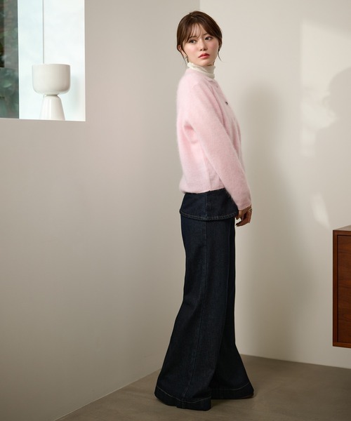 LAULEN(ローレン)の「wool cashmere collared knit cardigan /ウールカシミヤ襟付きニットカーディガン(カーディガン/ボレロ・レディース・レッド/イエロー/ブルー/ピンク・FREE)」の9枚目の写真