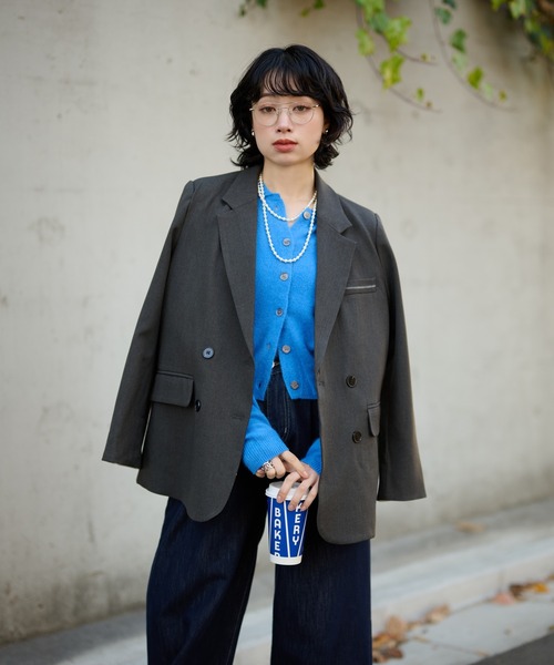 LAULEN(ローレン)の「wool cashmere collared knit cardigan /ウールカシミヤ襟付きニットカーディガン(カーディガン/ボレロ・レディース・レッド/イエロー/ブルー/ピンク・FREE)」の18枚目の写真