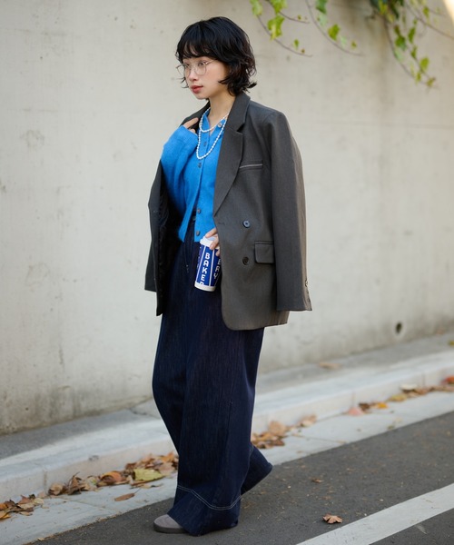 LAULEN(ローレン)の「wool cashmere collared knit cardigan /ウールカシミヤ襟付きニットカーディガン(カーディガン/ボレロ・レディース・レッド/イエロー/ブルー/ピンク・FREE)」の20枚目の写真