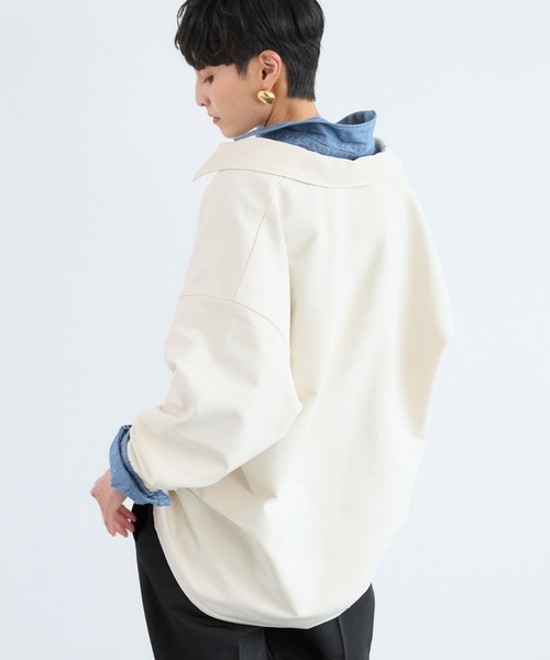 BARNYARDSTORM（バンヤードストーム）の「BARNYARDSTORM / マシュマロスキッパーブラウス【撥水】（シャツ/ブラウス・レディース・オフホワイト/ブラック/キャメル・M/S）」の10枚目の写真