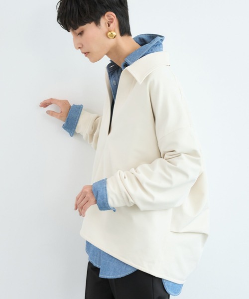 BARNYARDSTORM（バンヤードストーム）の「BARNYARDSTORM / マシュマロスキッパーブラウス【撥水】（シャツ/ブラウス・レディース・オフホワイト/ブラック/キャメル・M/S）」の18枚目の写真