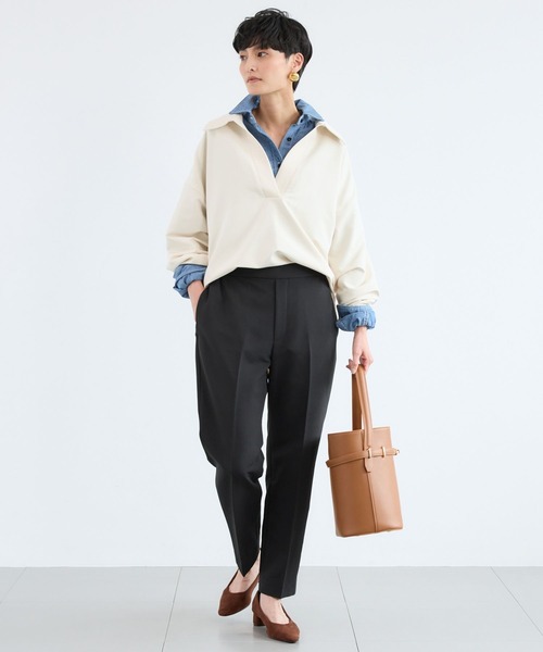 BARNYARDSTORM（バンヤードストーム）の「BARNYARDSTORM / マシュマロスキッパーブラウス【撥水】（シャツ/ブラウス・レディース・オフホワイト/ブラック/キャメル・M/S）」の20枚目の写真