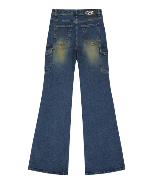 ROCKCAKE（ロックケーキ）の「Cargo Bootcut Jeans - Deep Blue（デニムパンツ・レディース・その他・SMALL/MEDIUM/X-SMALL）」の2枚目の写真