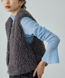 ROPE' | ボタニカルダイフレアスリーブハイネックカットソー/イージーケア・アンサンブル対応(Tシャツ/カットソー)