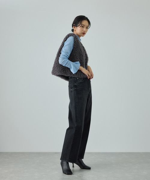 ROPE'（ロペ）の「ボタニカルダイフレアスリーブハイネックカットソー/イージーケア・アンサンブル対応（Tシャツ/カットソー・レディース・サックスブルー/オレンジ系その他4/ピンク系その他2・FREE）」の4枚目の写真