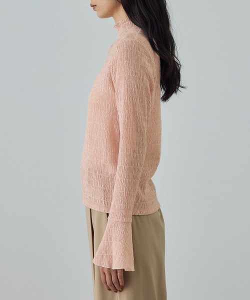 ROPE'（ロペ）の「ボタニカルダイフレアスリーブハイネックカットソー/イージーケア・アンサンブル対応（Tシャツ/カットソー・レディース・サックスブルー/オレンジ系その他4/ピンク系その他2・FREE）」の19枚目の写真