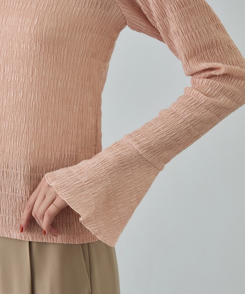 ROPE'（ロペ）の「ボタニカルダイフレアスリーブハイネックカットソー/イージーケア・アンサンブル対応（Tシャツ/カットソー・レディース・サックスブルー/オレンジ系その他4/ピンク系その他2・FREE）」の22枚目の写真