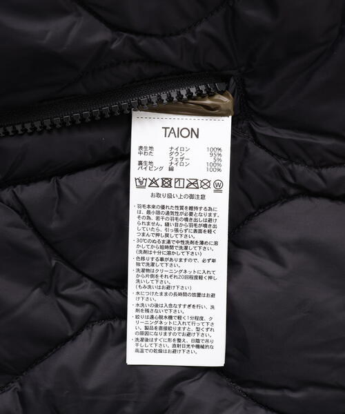 TAION（タイオン）の「TAION/タイオン/Military M65 Linner W-Zip Down Jacket（ダウンジャケット/コート・レディース・ブラック・M/S/L）」の17枚目の写真