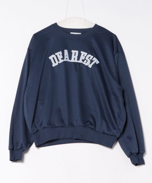 urge:(アージコロン )の「【URGE:】カレッジロゴ 刺繍 スウェット トップス(スウェット・レディース・ネイビー/アイボリー・SMALL/MEDIUM/LARGE/X-LARGE)」の6枚目の写真