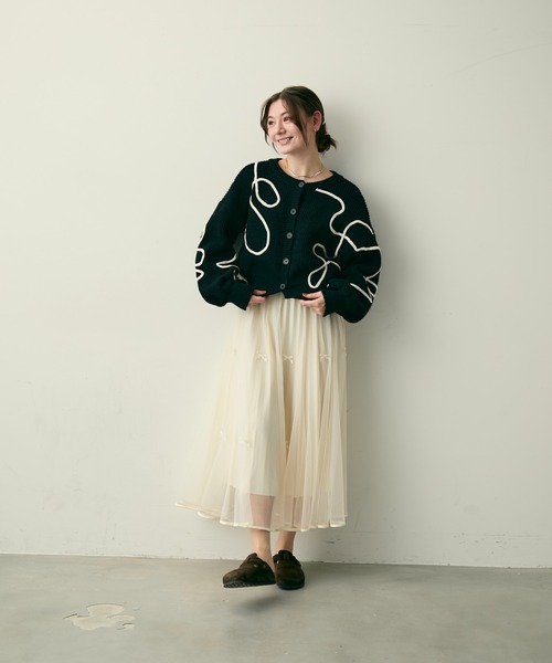 Lunea（ルネア）の「バイカラーニュアンスニットカーディガン（カーディガン/ボレロ・レディース・ホワイト/ブルー/ブラック・FREE）」の17枚目の写真