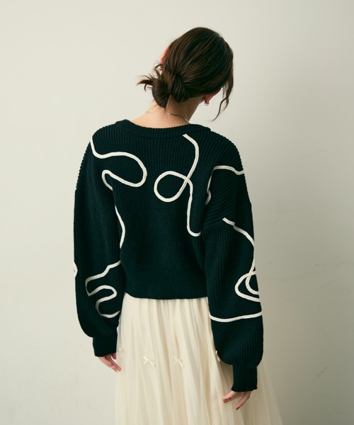 Lunea（ルネア）の「バイカラーニュアンスニットカーディガン（カーディガン/ボレロ・レディース・ホワイト/ブルー/ブラック・FREE）」の13枚目の写真