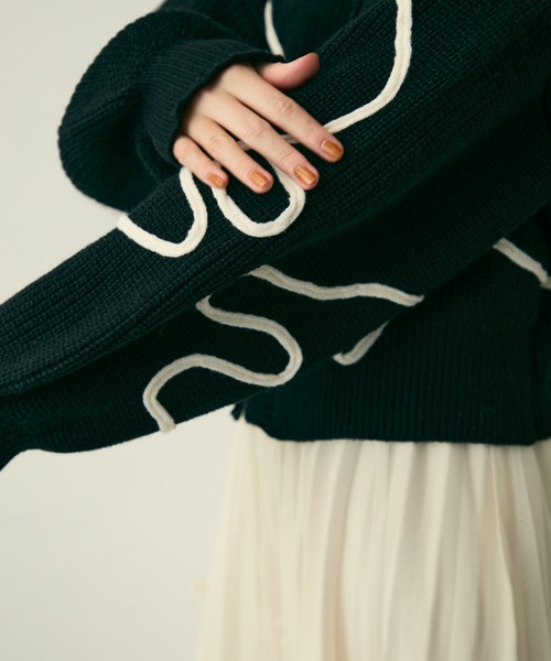 Lunea（ルネア）の「バイカラーニュアンスニットカーディガン（カーディガン/ボレロ・レディース・ホワイト/ブルー/ブラック・FREE）」の18枚目の写真