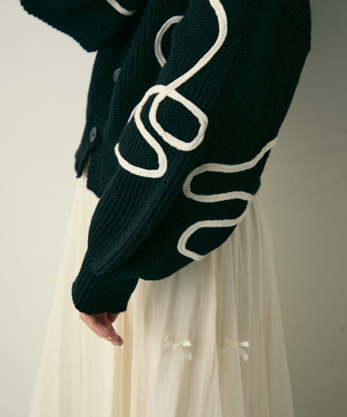 Lunea（ルネア）の「バイカラーニュアンスニットカーディガン（カーディガン/ボレロ・レディース・ホワイト/ブルー/ブラック・FREE）」の19枚目の写真