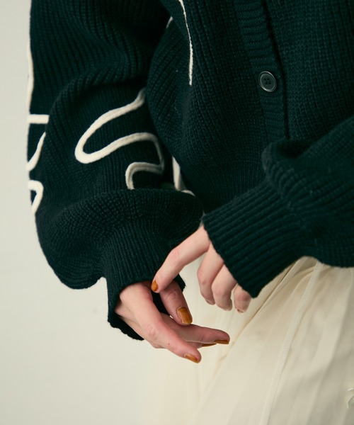 Lunea（ルネア）の「バイカラーニュアンスニットカーディガン（カーディガン/ボレロ・レディース・ホワイト/ブルー/ブラック・FREE）」の21枚目の写真