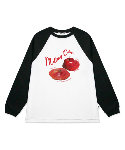 PAGESIISII(ページシシ)の「メルティングアップルプリントオーバーサイズロングスリーブブラック(Tシャツ/カットソー・レディース・その他・MEDIUM/LARGE)」の1枚目の写真