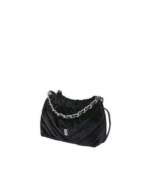JESTINA(ジェイエスティナ)の「ILLY ベルベット MINIクロス BK (JHNCHE5BF345BK260)(メッセンジャーバッグ・レディース・ブラック・FREE)」の2枚目の写真