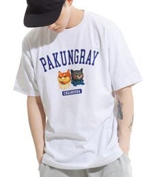 ピエンジロゴ半袖Tシャツライトグレー