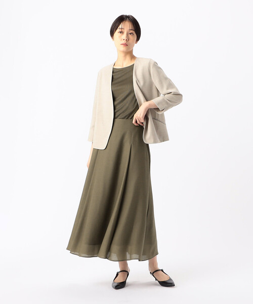 COMME CA(コムサ)の「〔 TALLサイズ 〕 ギザリヨセルテレコ Tシャツ(Tシャツ/カットソー・レディース・ホワイト/ネイビー・15号/17号)」の8枚目の写真
