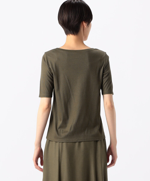 COMME CA(コムサ)の「〔 TALLサイズ 〕 ギザリヨセルテレコ Tシャツ(Tシャツ/カットソー・レディース・ホワイト/ネイビー・15号/17号)」の13枚目の写真