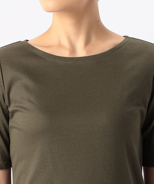 COMME CA(コムサ)の「〔 TALLサイズ 〕 ギザリヨセルテレコ Tシャツ(Tシャツ/カットソー・レディース・ホワイト/ネイビー・15号/17号)」の14枚目の写真