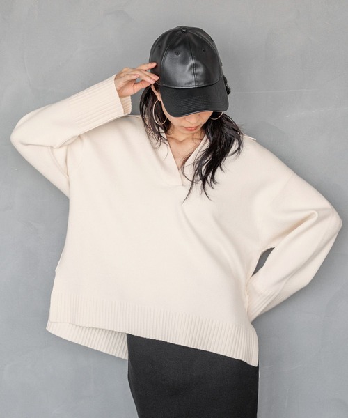 NEW ERA(ニューエラ)の「【HEREIAM】NEWERA/9TWENTY LEATHER(キャップ・レディース・ブラック・MEDIUM)」の4枚目の写真