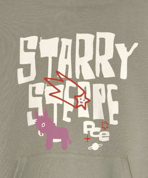 PIECEMAKER(ピースメーカー)の「STARRY STEPPE DONKEY HOODIE (OLIVE)(パーカー・レディース・その他・MEDIUM/LARGE)」の6枚目の写真