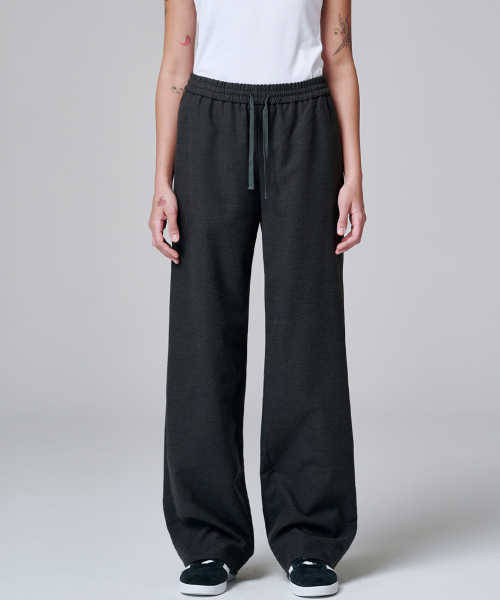 MALOUPE（マロップ）の「2136 ワイドバンディングパンツ（ダークグレー）（その他パンツ・レディース・グレー・SMALL/MEDIUM）」の2枚目の写真
