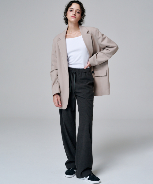 MALOUPE（マロップ）の「2136 ワイドバンディングパンツ（ダークグレー）（その他パンツ・レディース・グレー・SMALL/MEDIUM）」の3枚目の写真