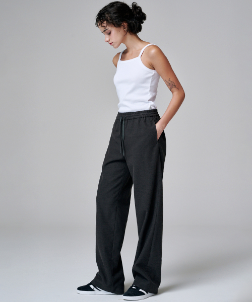 MALOUPE（マロップ）の「2136 ワイドバンディングパンツ（ダークグレー）（その他パンツ・レディース・グレー・SMALL/MEDIUM）」の6枚目の写真
