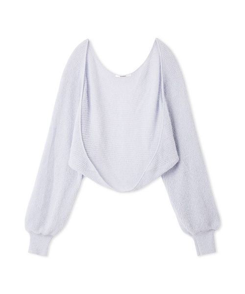 SNIDEL（スナイデル）の「ニットボレロカーディガン（カーディガン/ボレロ・レディース・オフホワイト/ライトブルー/ピンク/ミント・F）」の3枚目の写真