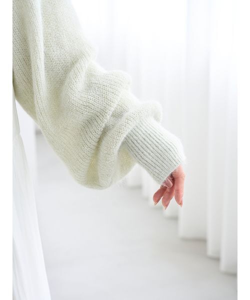 SNIDEL（スナイデル）の「ニットボレロカーディガン（カーディガン/ボレロ・レディース・オフホワイト/ライトブルー/ピンク/ミント・F）」の8枚目の写真