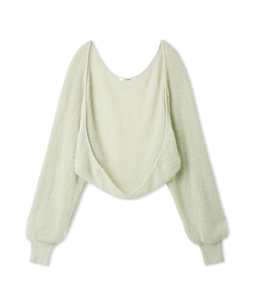 SNIDEL(スナイデル)の「ニットボレロカーディガン(カーディガン/ボレロ・レディース・オフホワイト/ライトブルー/ピンク/ミント・F)」の12枚目の写真